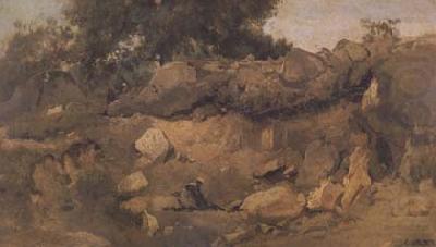 Carriere de la Chaise-a-Marie a Fontainebleau (mk11), Jean Baptiste Camille  Corot